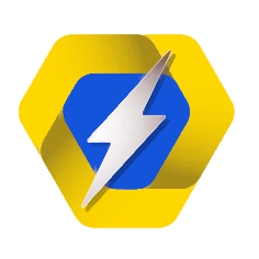 Lightning bolt on shield